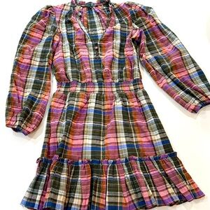 VERONICA BEARD DESTINY DRESS IN OLIVE PINK 6